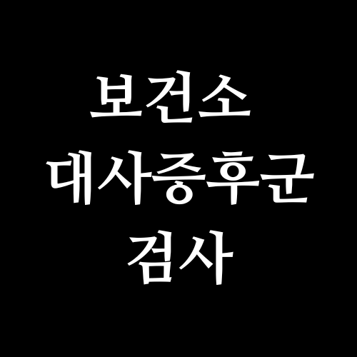 보건소 대사증후군 검사