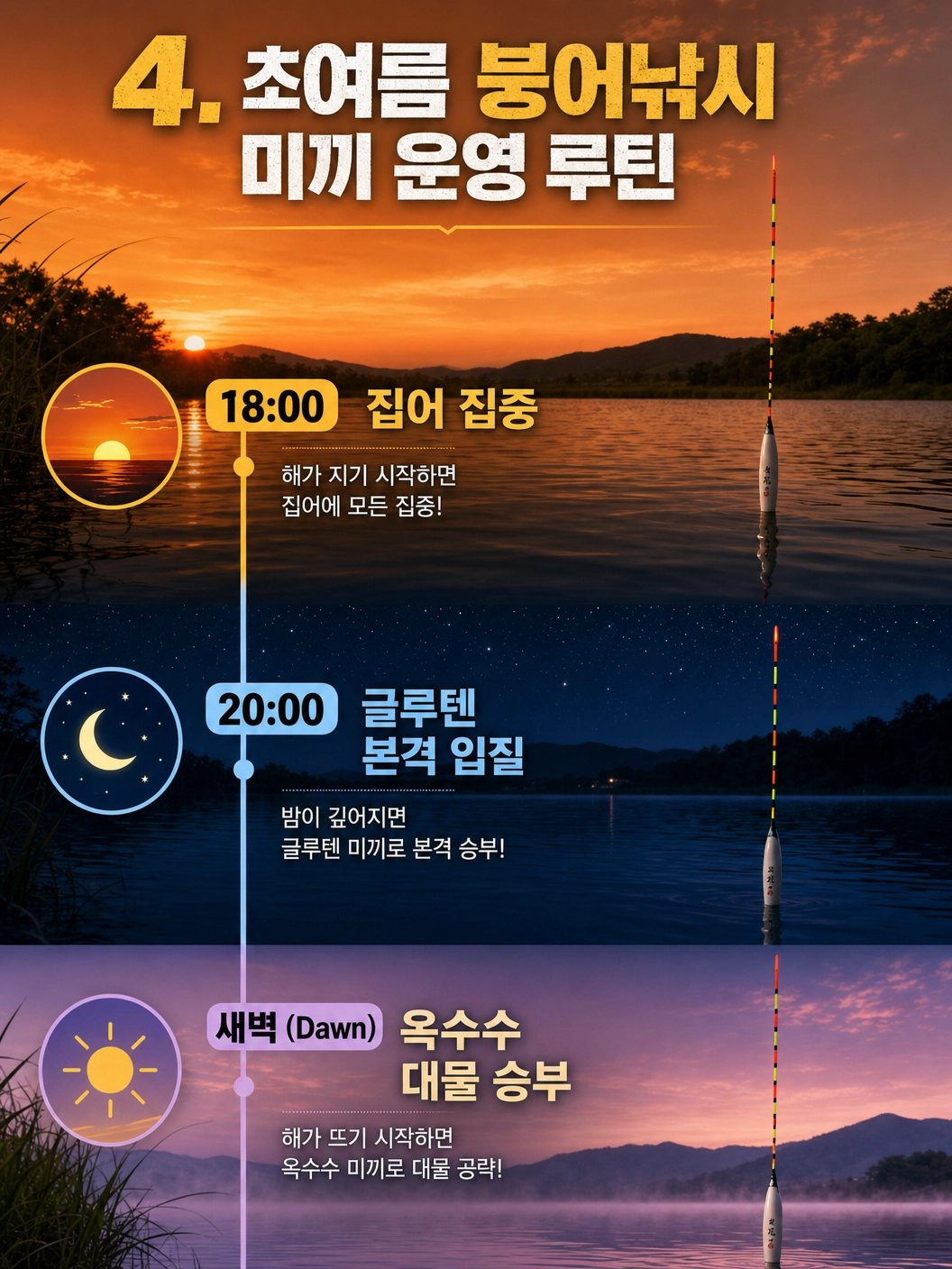 초여름 붕어낚시 미끼 운영 루틴