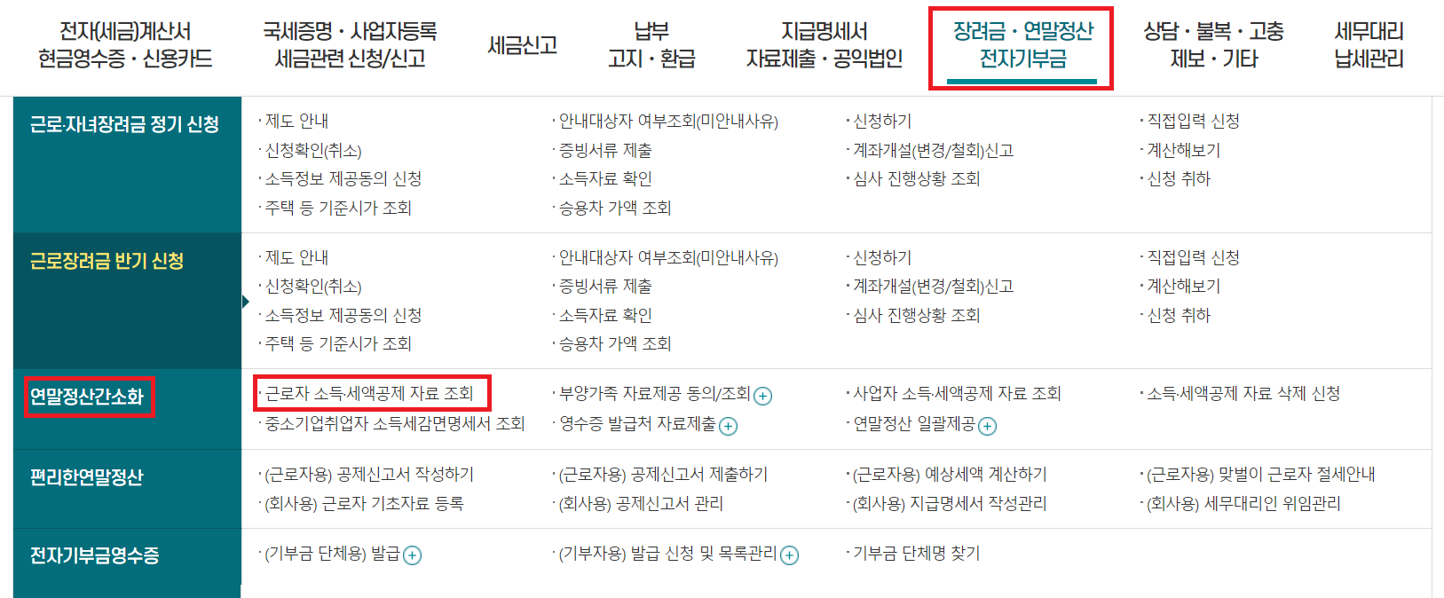 연말정산 환급금 조회