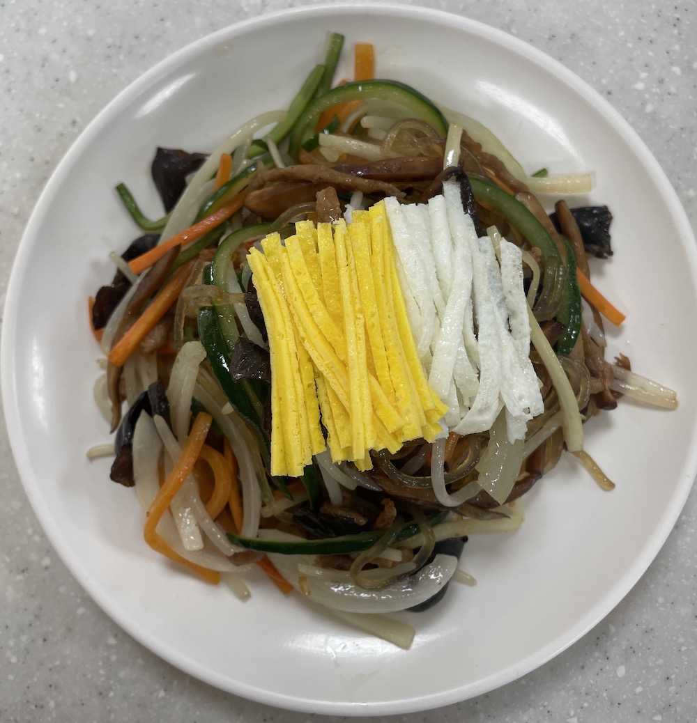 한식조리기능사 실기시험 준비 - 잡채 - 내 작품