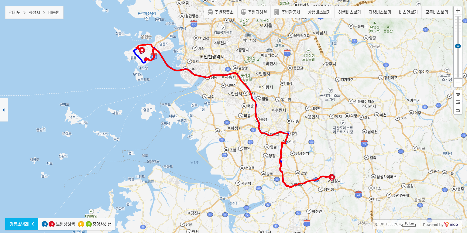 8834번 노선정보