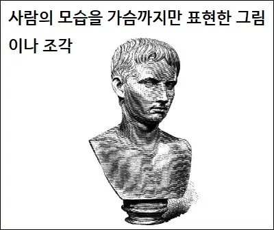 사람의 모습을 가슴까지만 표현한 그림이나 조각