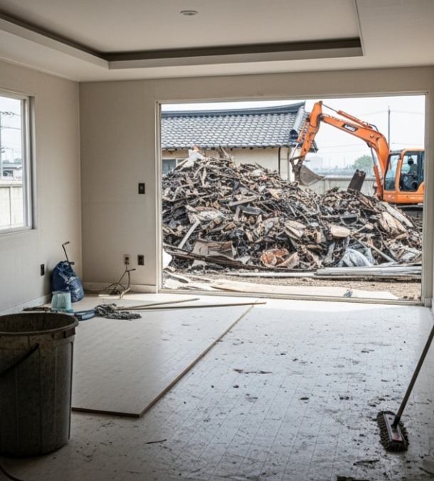 화재 청소 폐기물 처리