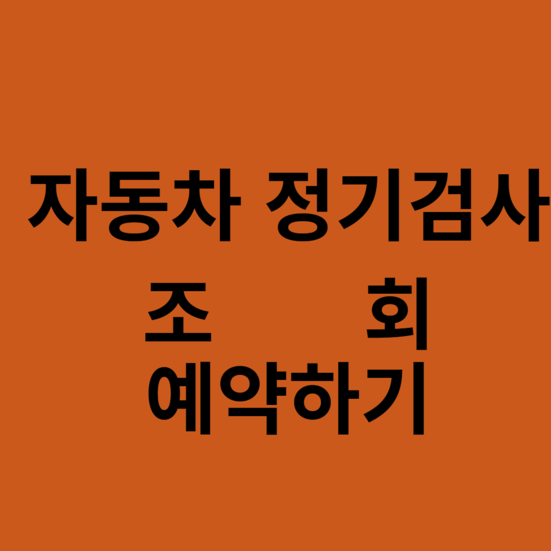 자동차 정기검사 조회 예약하기