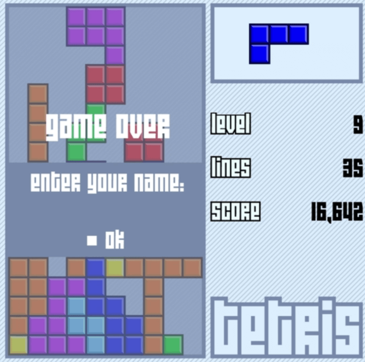 테트리스-무료게임하기-플래시게임-종료-화면