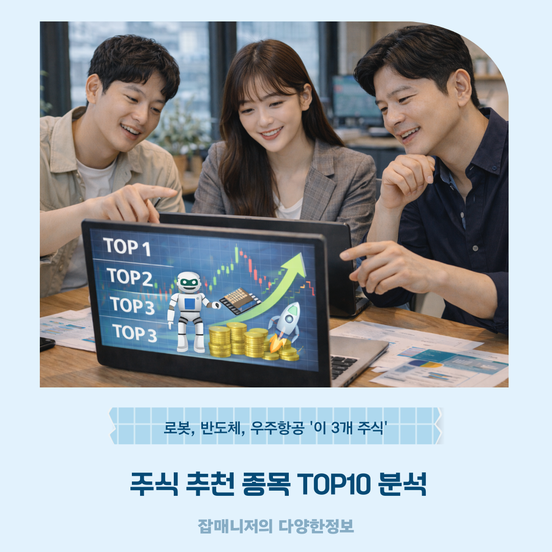 주식 추천 종목 TOP10 분석 ❘ 로봇, 반도체, 우주항공 '이 3개 주식'
