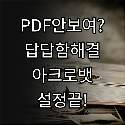 PDF 문서 내용 안 보일 때 조치 ..