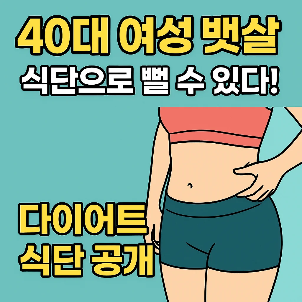 40대 여성 뱃살, 식단으로 뺄 수 있다