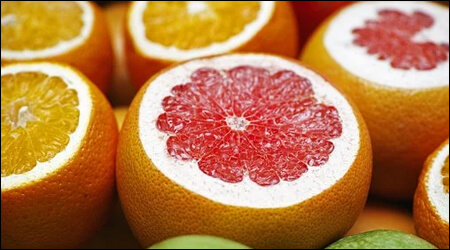 반으로 자른 자몽