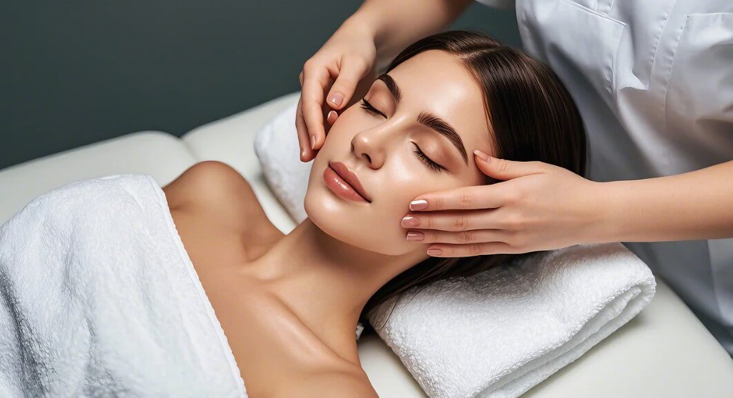 피부 관리 받는 모습