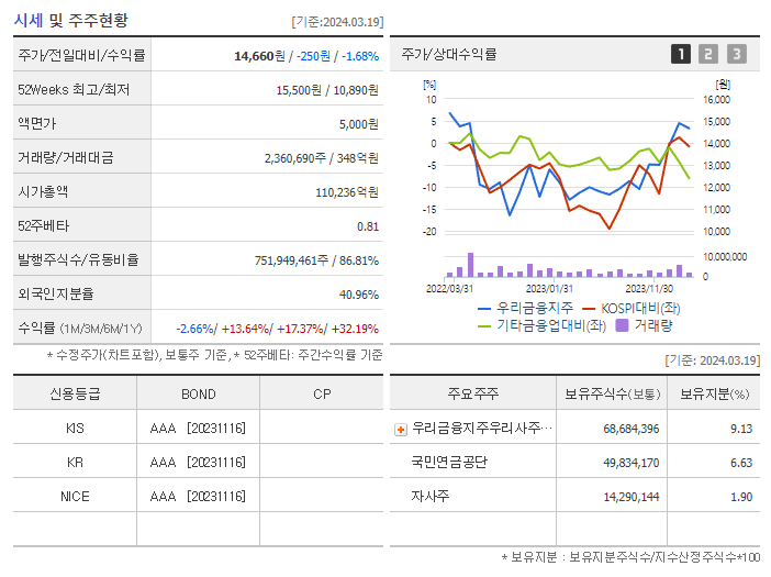 우리금융지주_기업개요