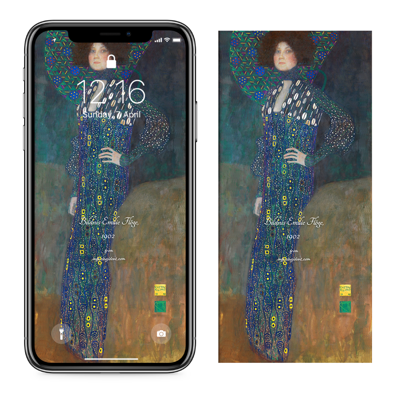 07 에밀리 플뢰게의 초상 C - Gustav Klimt 클림트배경화면