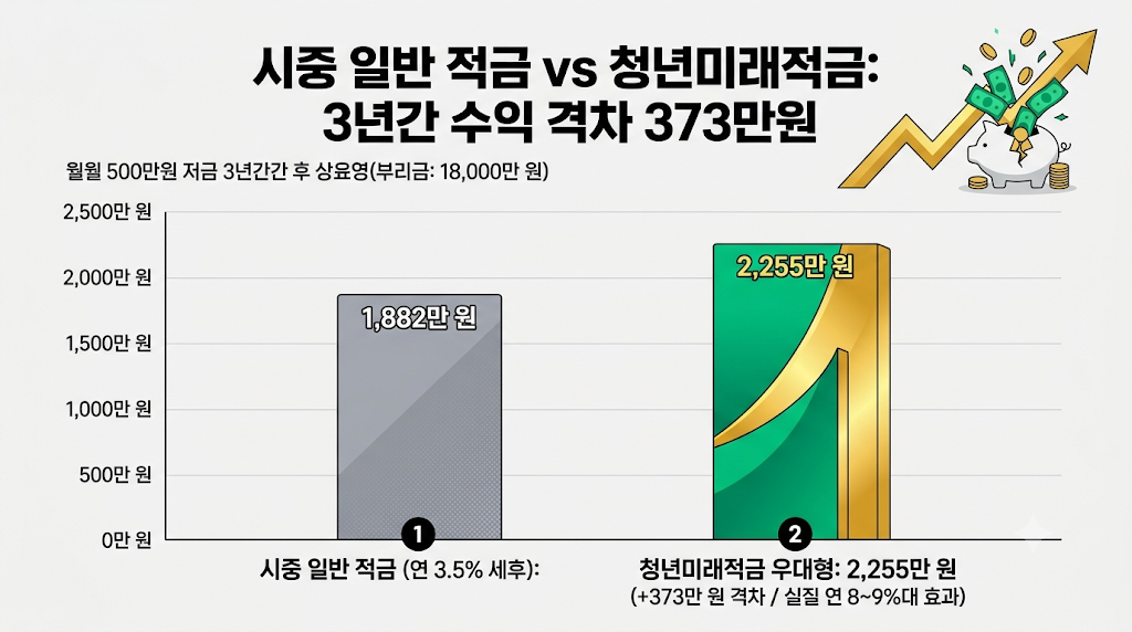일반 적금과 청년미래적금 비교