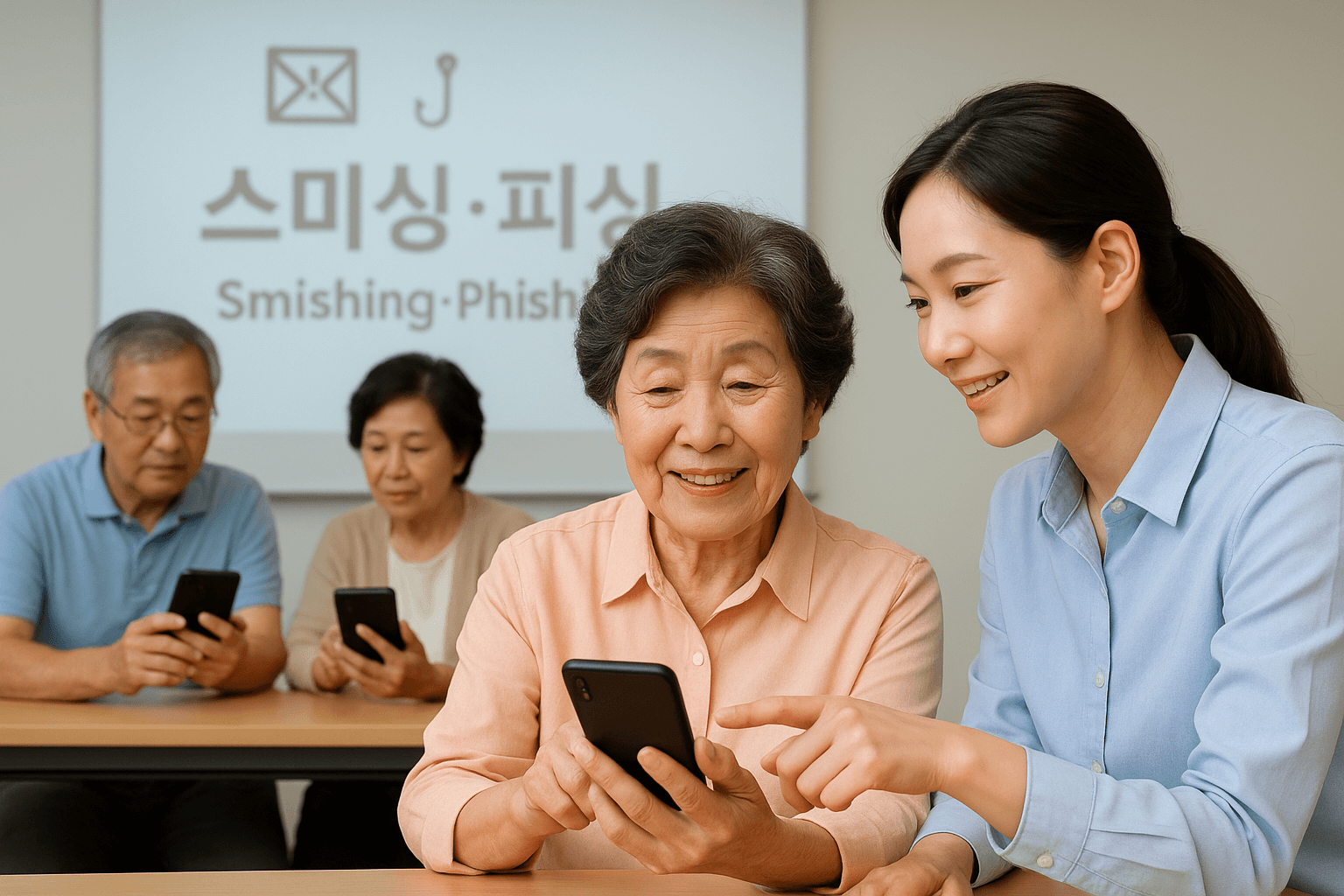 노인 대상 디지털 기기 활용 교육법: 스미싱·피싱 실전 예방