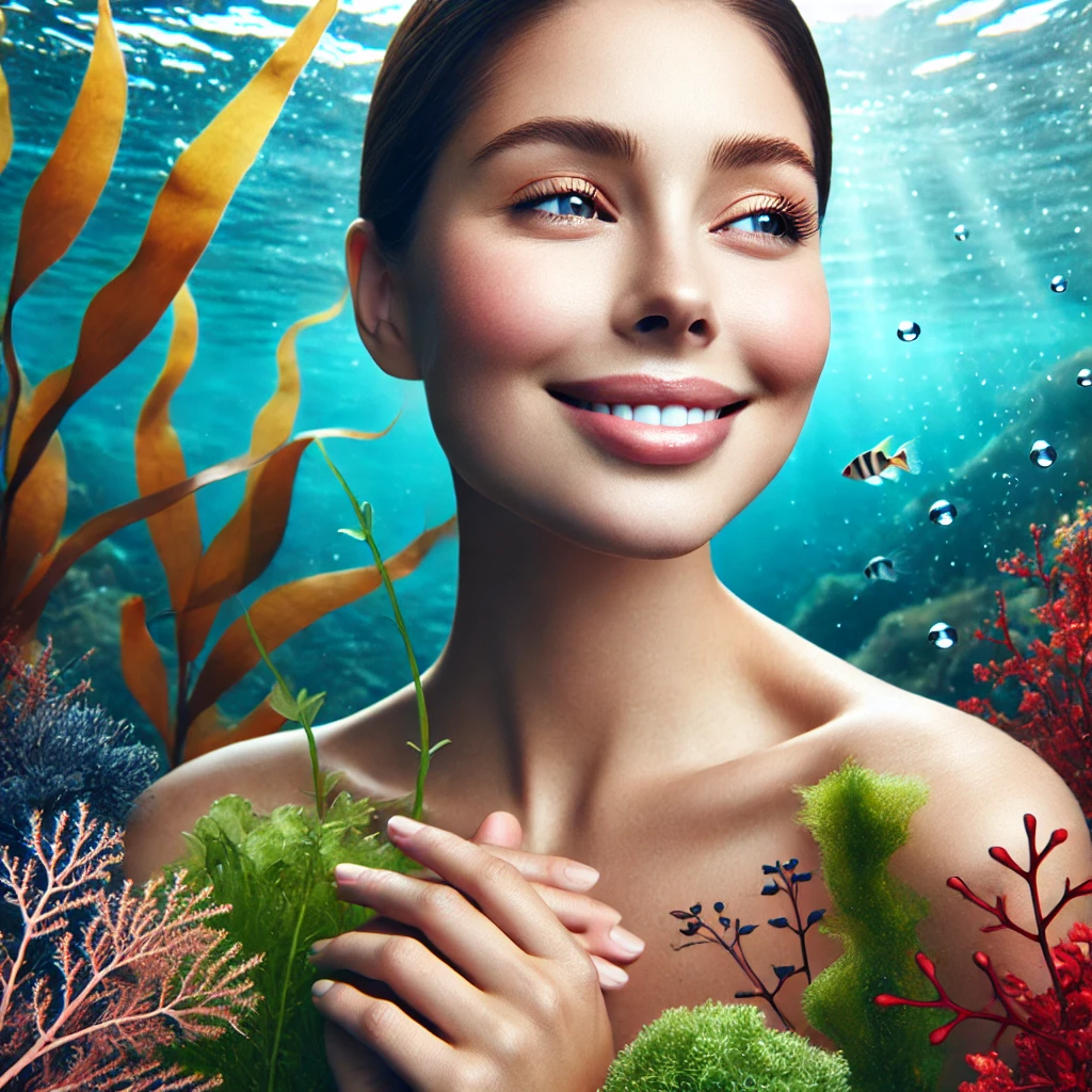 해조류와 건강한 여성사진