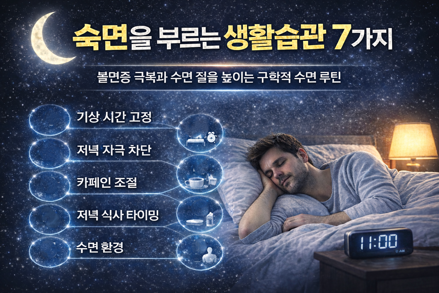 숙면을 부르는 생활습관 7가지 / 불면증 극복과 수면 질을 높이는 과학적 수면 루틴