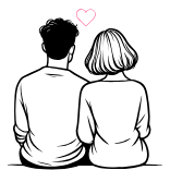 전 애인이 행복해 보일 때 느끼는 감정을 정리한 감성적인 연애 심리 일러스트