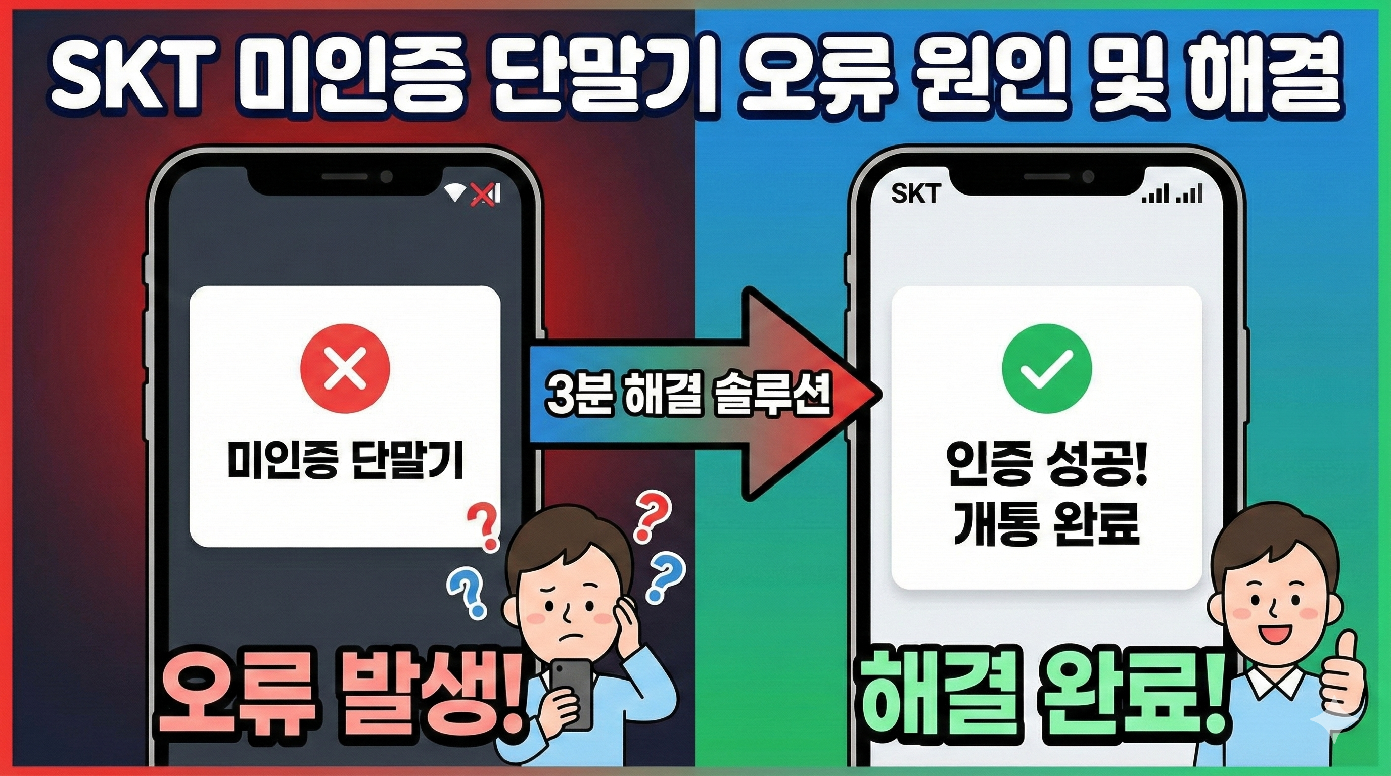 SKT 미인증 단말기 오류 원인 및 해결