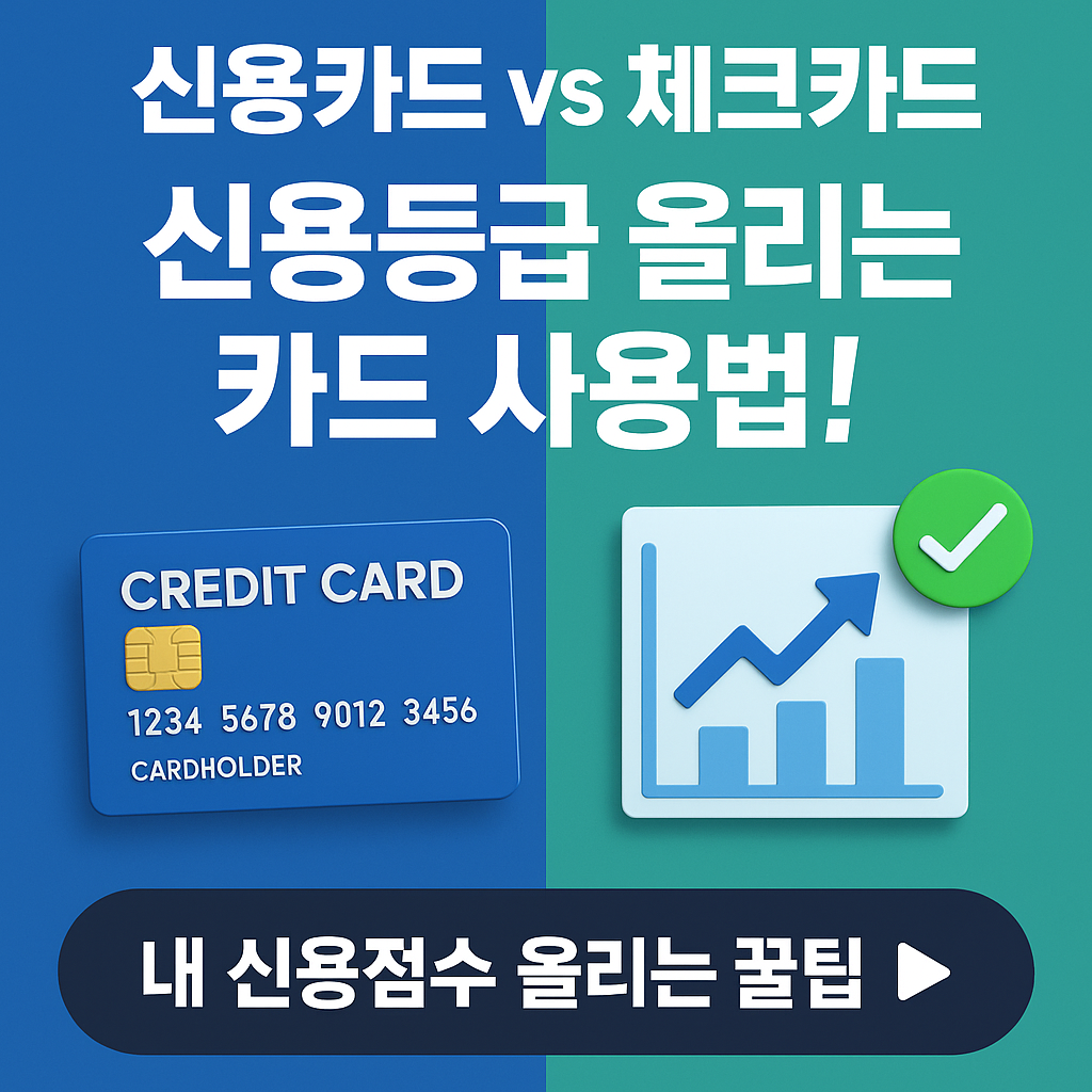 신용등급 빨리 올리는 법｜신용카드 vs 체크카드, 뭐가 더 유리할까?