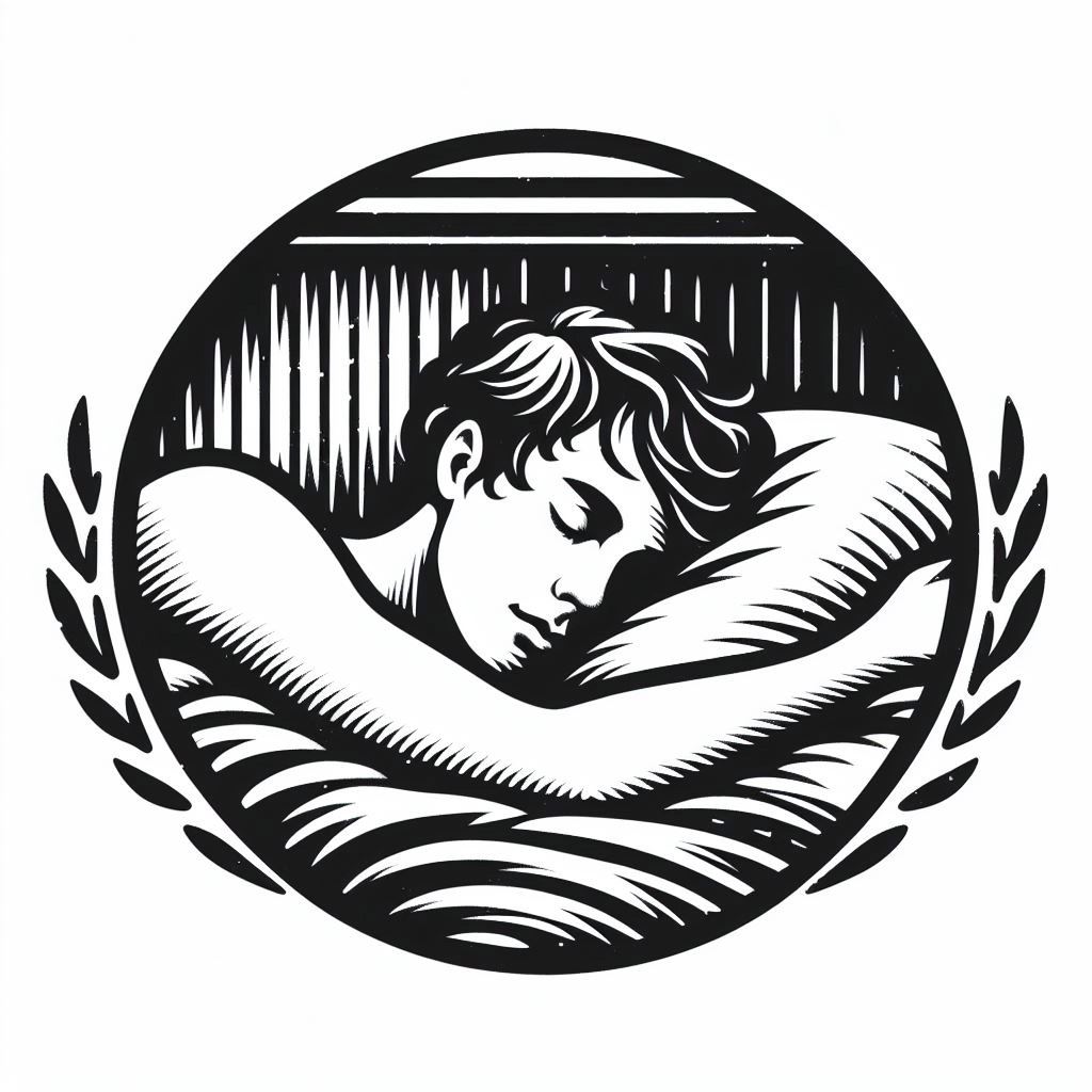 심한잠꼬대 잠자는 모습 로고