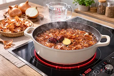 대추와 생강넣고 양파껍질차 끓이기