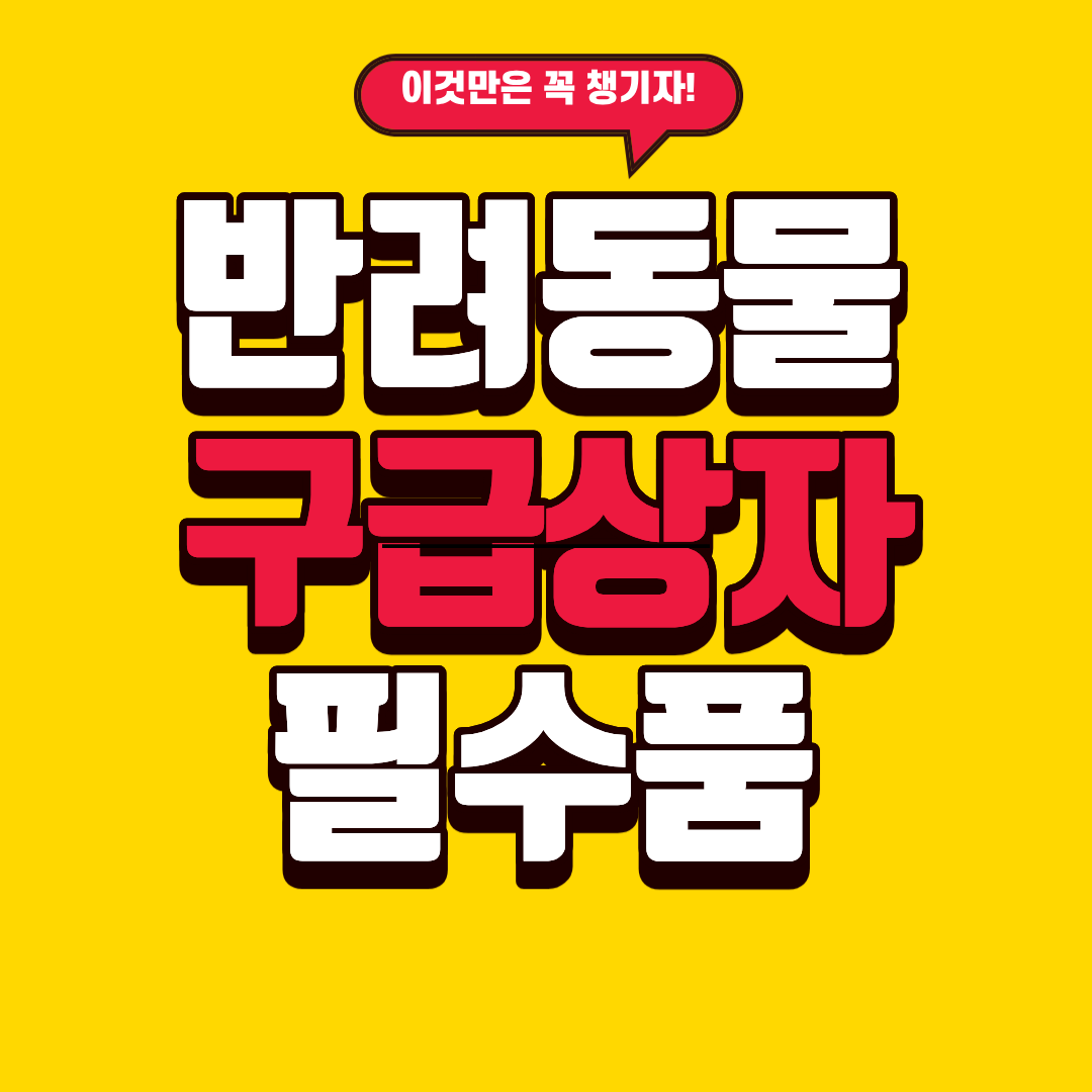 반려동물 구급상자 필수품 리스트