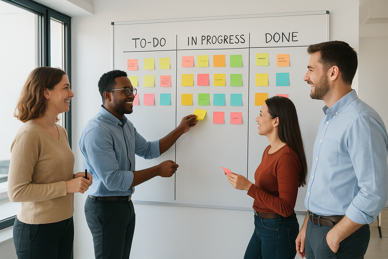 칸반 보드를 활용하는 이미지