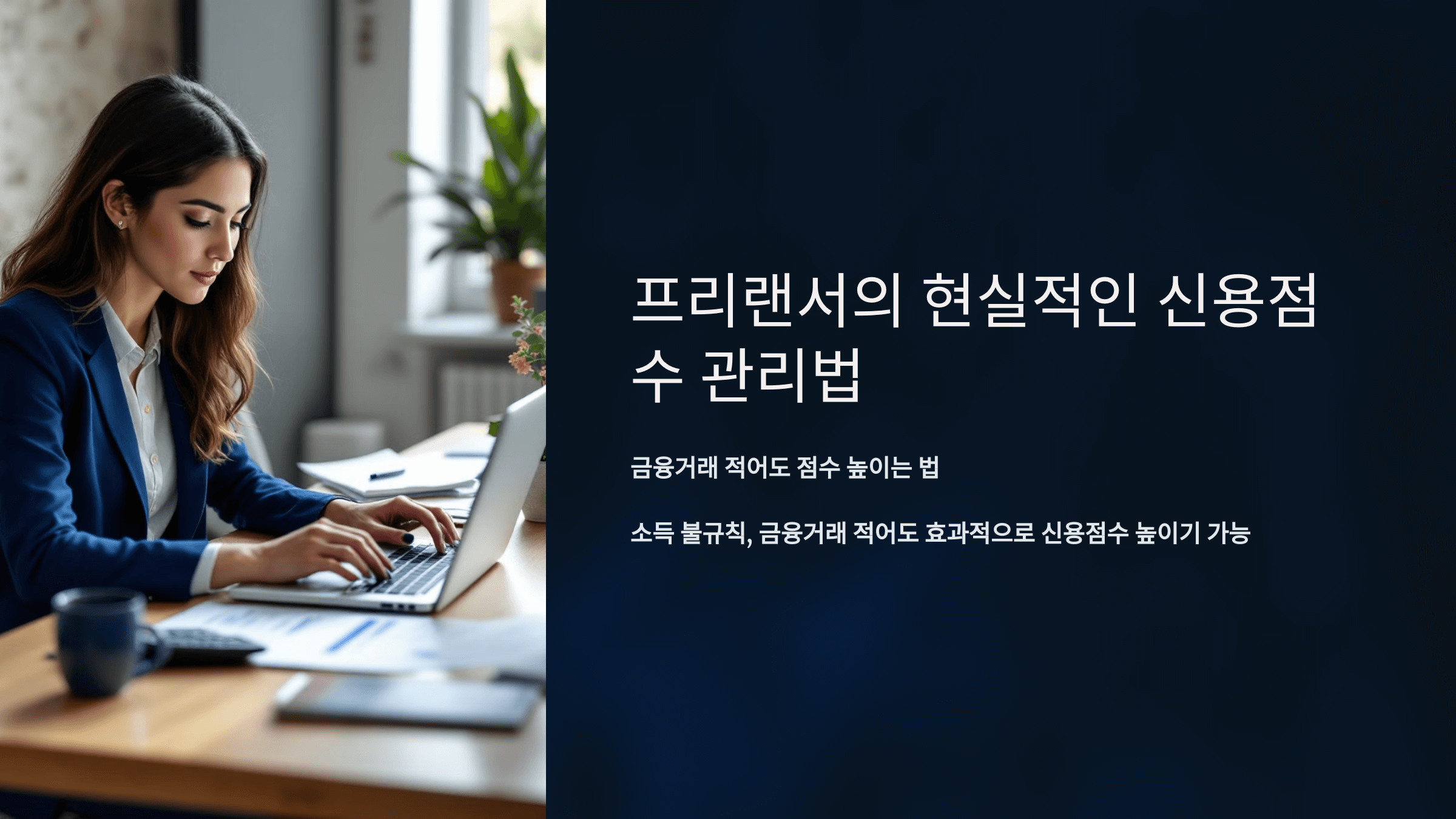 프리랜서의 현실적인 신용점수 관리법