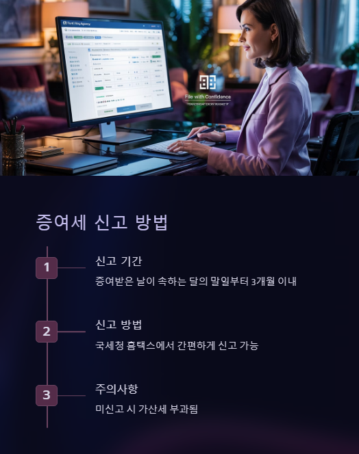 증여세 신고 방법