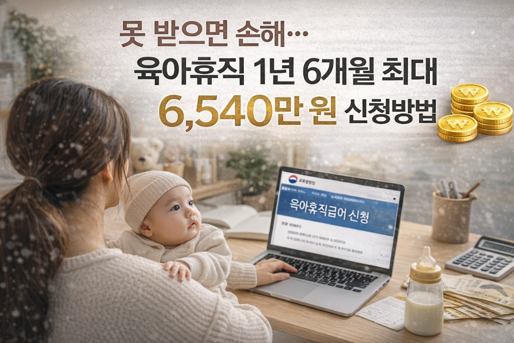 육아휴직 급여 총 6,540만원 100% 받는 법