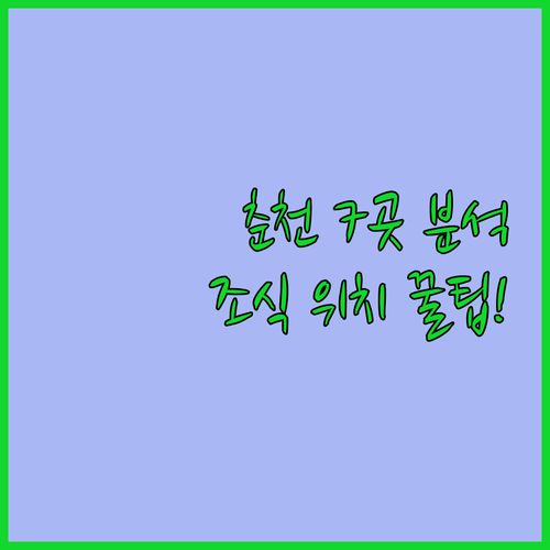 춘천 호텔 7곳 부대시설 위치 조식까..