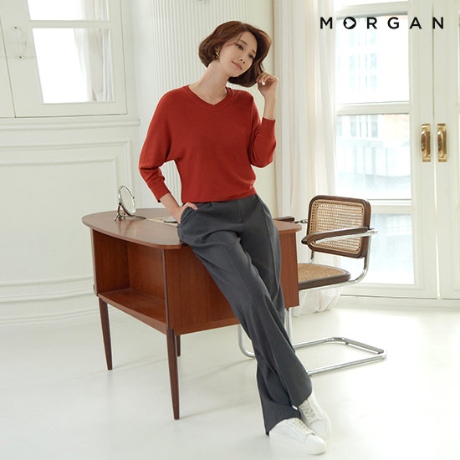 모르간 22FW MORGAN 와이드 턱 팬츠 2종 428413