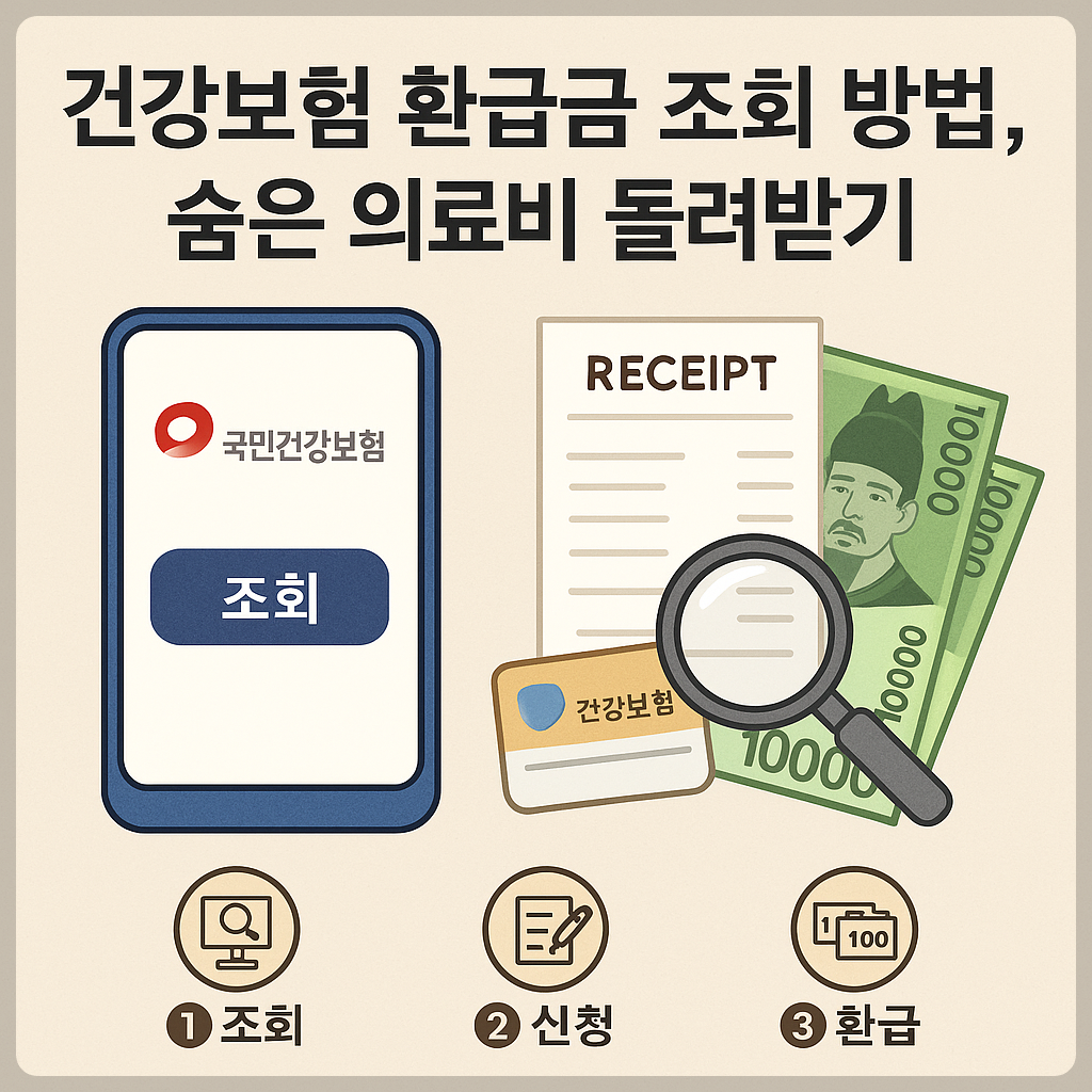 숨은 돈 찾기 시리즈 9편|건강보험 환급금 조회 방법, 숨은 의료비 돌려받기