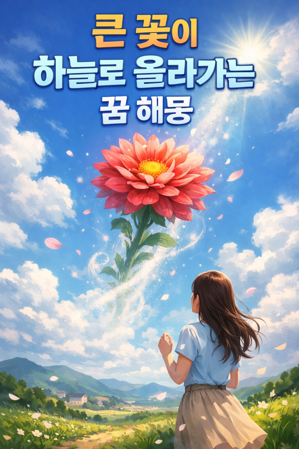 큰 꽃이 하늘로 올라가는 꿈