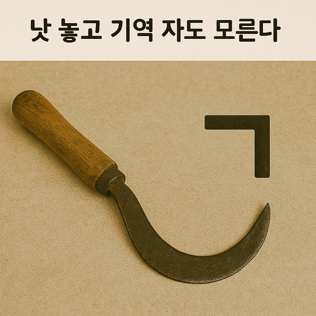 낫 놓고 기역 자도 모른다
