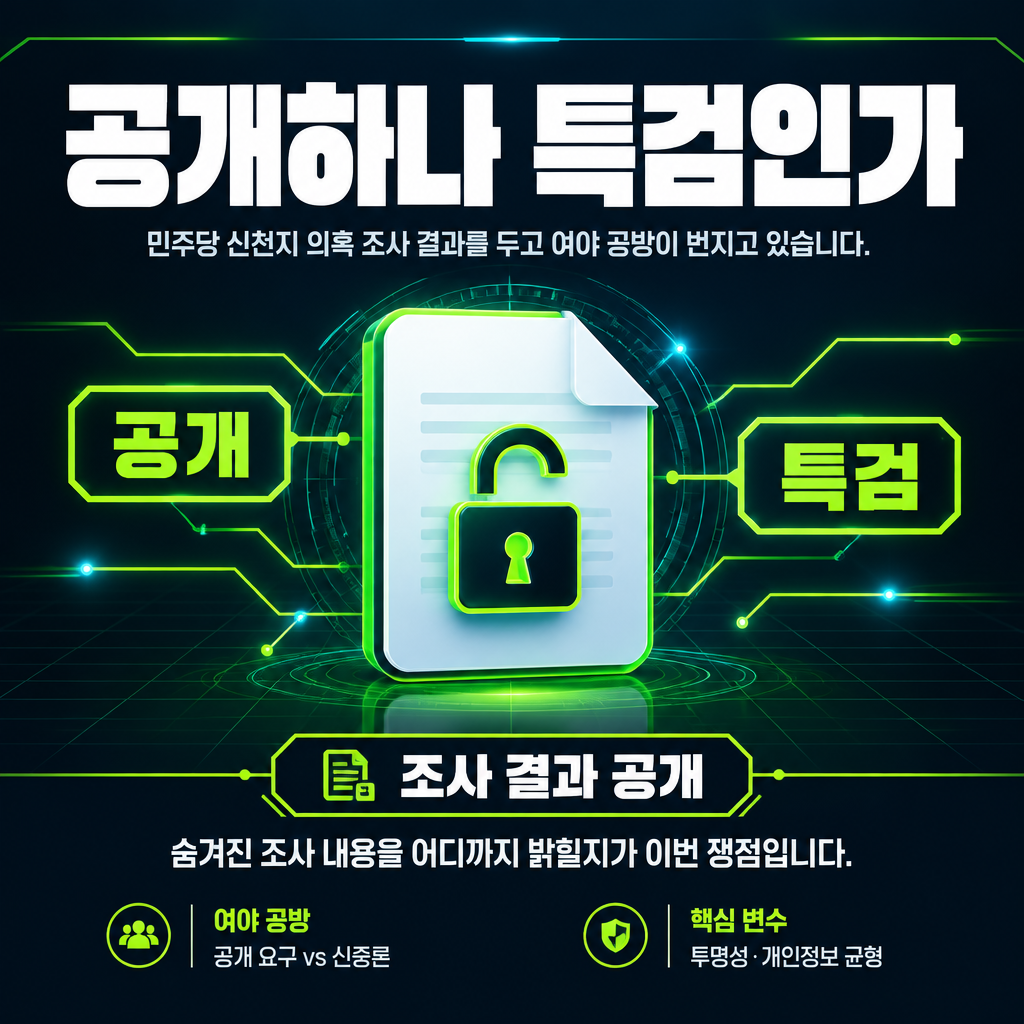 공개하나 특검인가