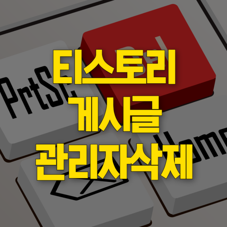 티스토리-관리자-삭제-대표사진