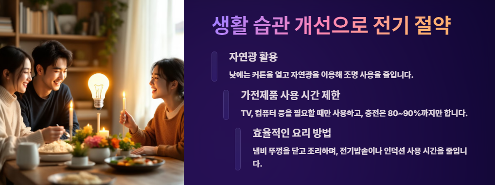 생활 습관 개선으로 전기 절약