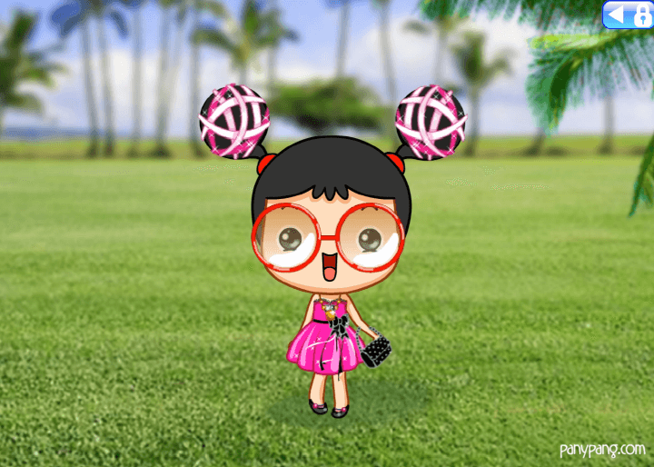 귀여운-파니팡-옷입히기-플래시게임-종료-화면