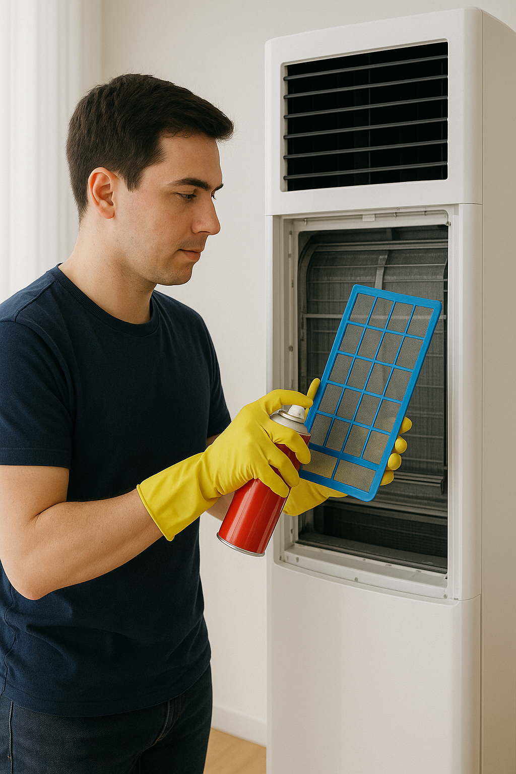 스탠드 에어컨 셀프 청소방법