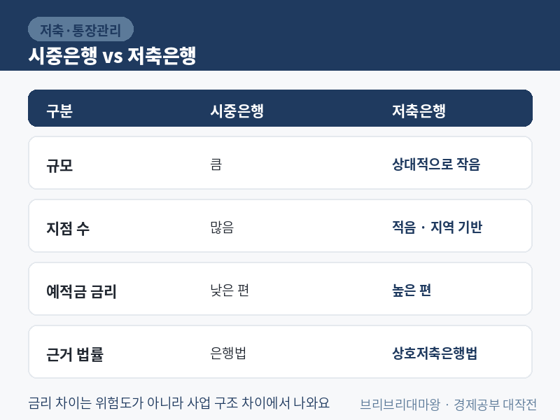 저축은행 금리가 높다는 광고 보고 불안했던 적 있으세요? 저축은행과 시중은행 차이