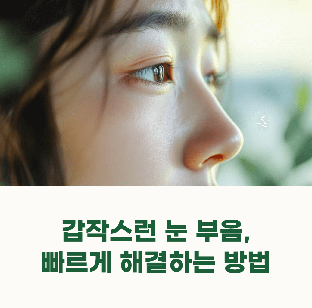 눈이 부은 여성
