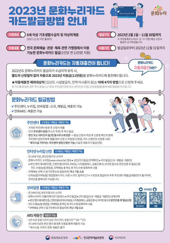 문화누리카드 발급 방법