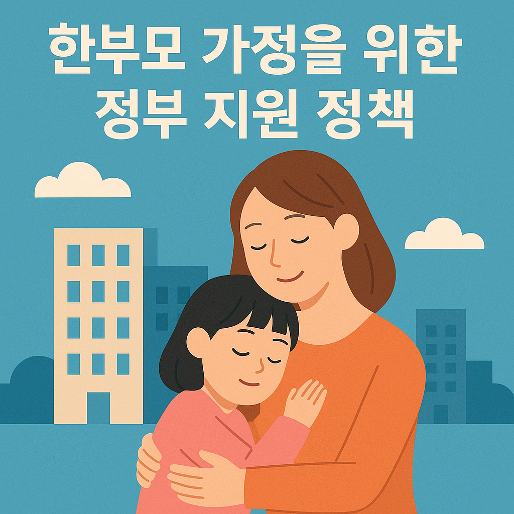 한부모 가정을 위한 정부 지원 정책 포스터 이미지