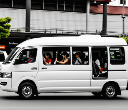 흰색 승합차 버스