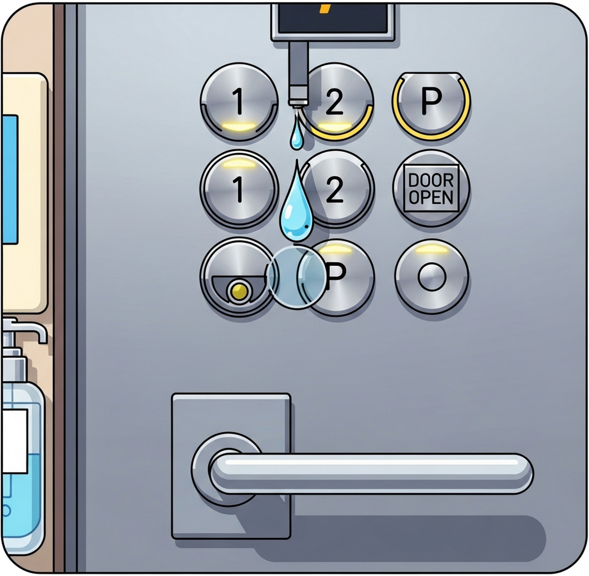 엘리베이터 버튼 위생 관리