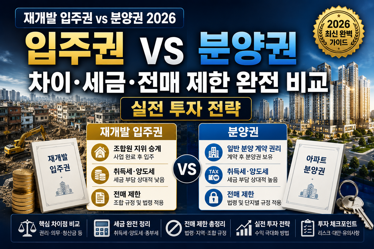 재개발 입주권 분양권 완전비교