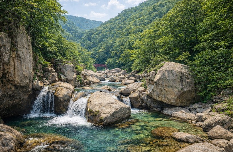 전북 완주 운일암 반일암 계곡수 전경