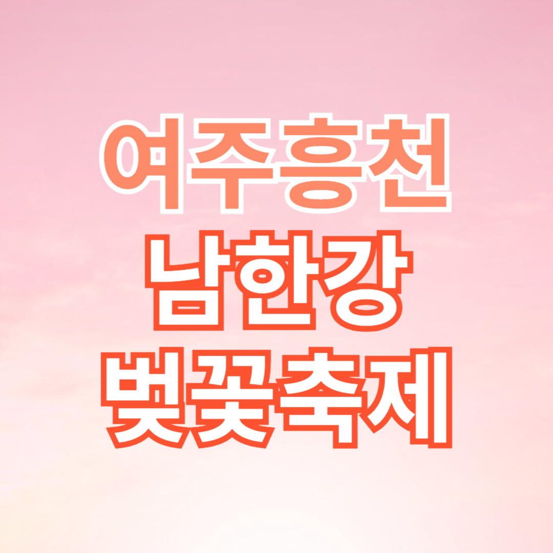 여주흥천 남한강 벚꽃축제