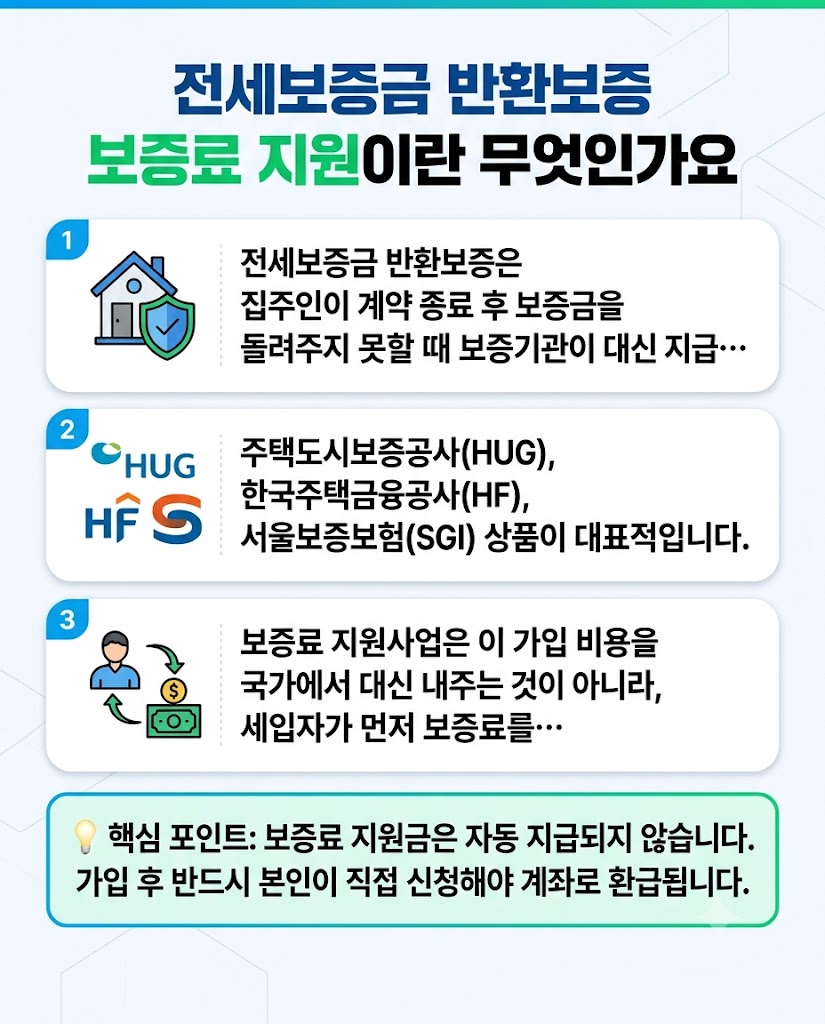 전세보증금 반환보증 보증료 지원 2026, 이미 냈다면 최대 40만원 돌려받는 법